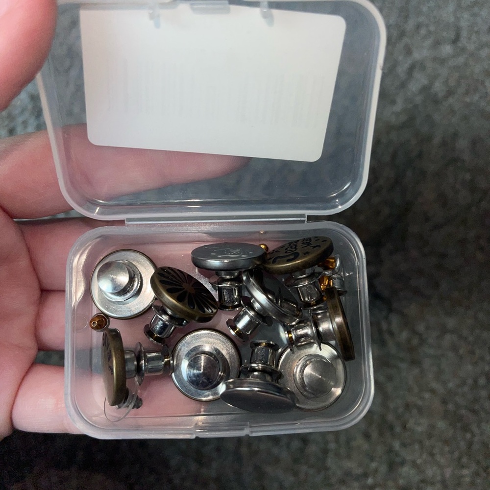 Gold and Silver No-Sew Button Pins